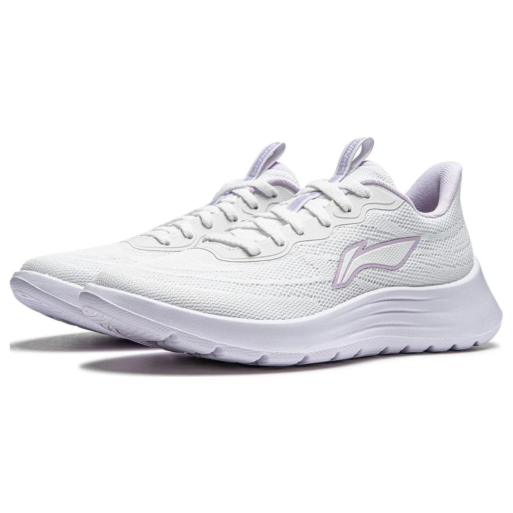 New LiNing Feather Cushioning Wear Resistant Low Top Casual Running Shoes Women's White ARSU022-1