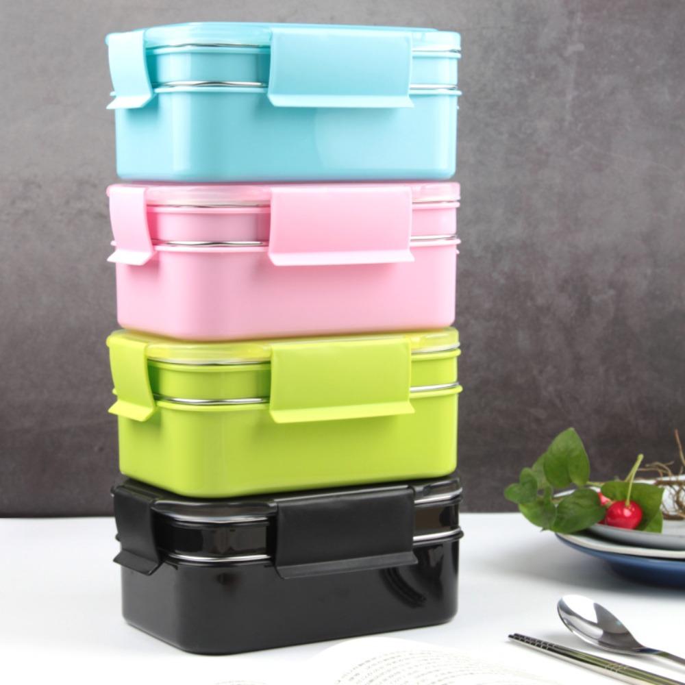 Leak-Proof Double Layer Thermal Lunch Box Rectangular Food Container  Refrigerator