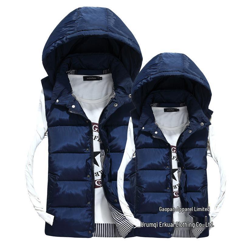 2025 Unisex Bawełniana Kamizelka z Kapturem na Jesień i Zimę