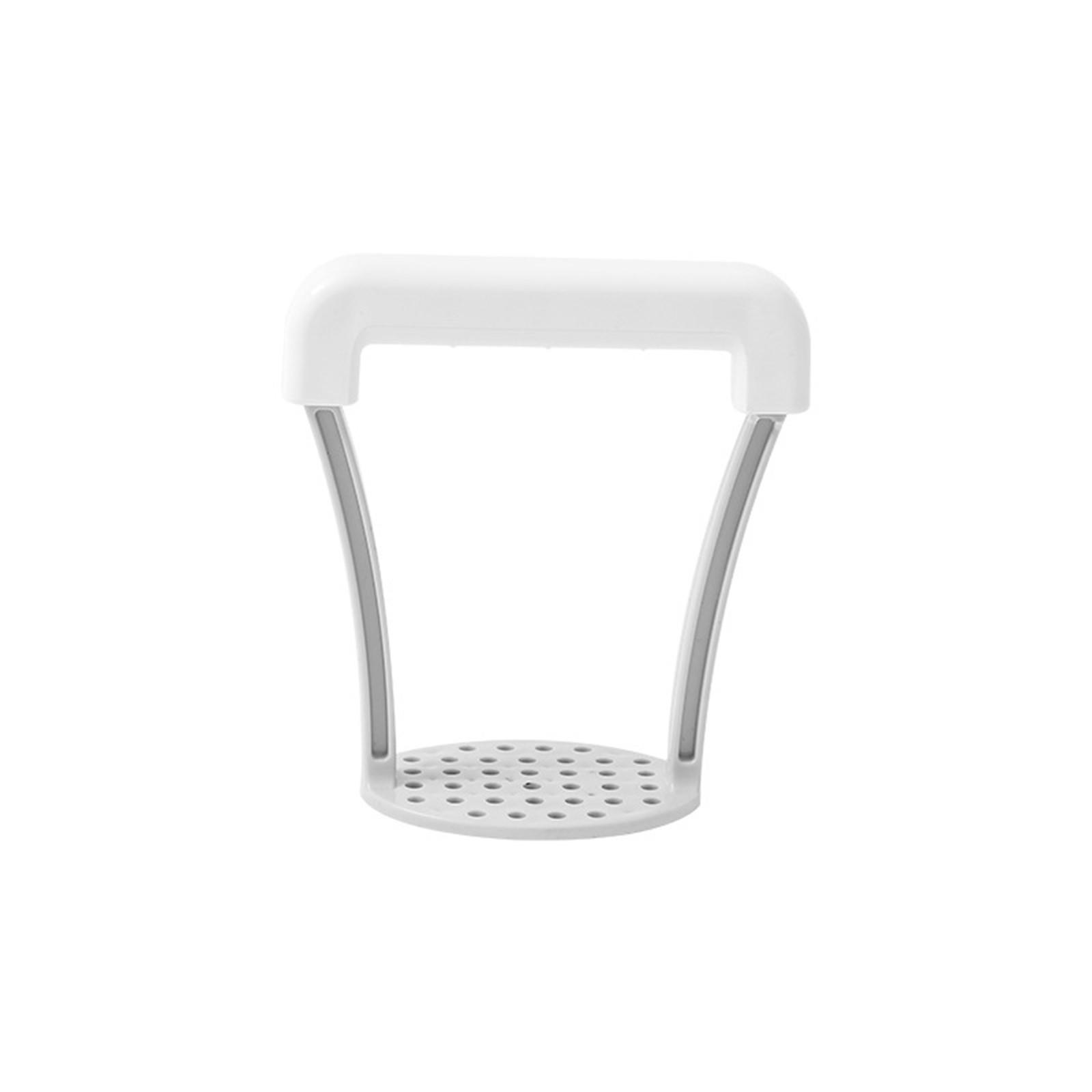 

Manual Potato Masher Stainless Steel Handle Kitchen Tool for Mashing Vegetables and Fruits Durable Handheld Food Press One Size белый