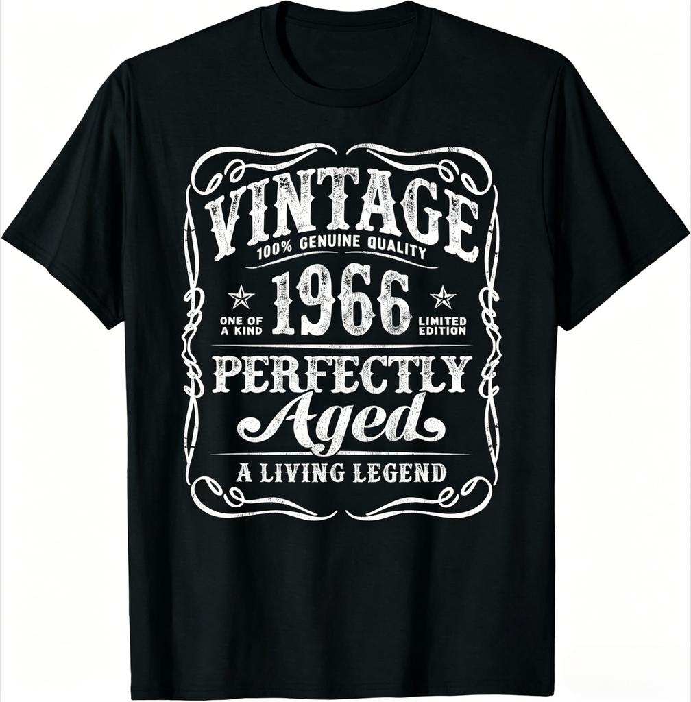 Vintage Legend Born in 1966 59th Birthday Tee 59 Years Old TShirt Printed Graphic T Shirt Unisexs Clothing 2026 Summer T Shirt