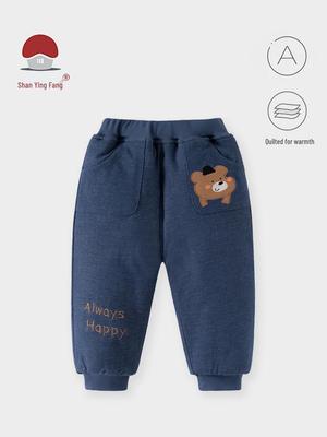 Toddler Boys' Warm Casual Sweatpants - Thickened for Autumn/Winter