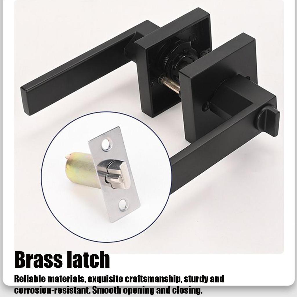 Privacy Door Handle Lock Heavy Duty Interior Bedroom Bathroom Office Door Knob with Lock for Home Security Safety