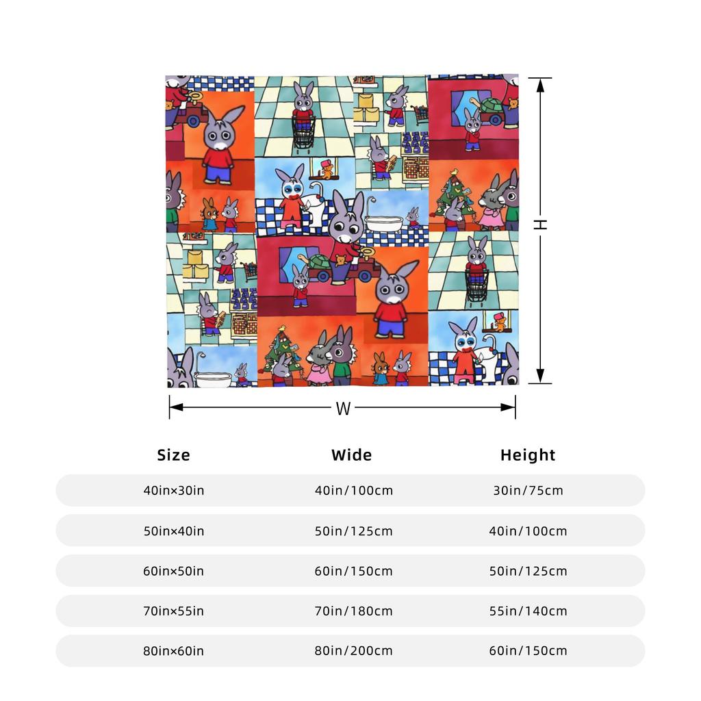 Trotro Cartoon Animation Blankets Cute Flannel Vintage Soft Throw Blankets for Home Winter