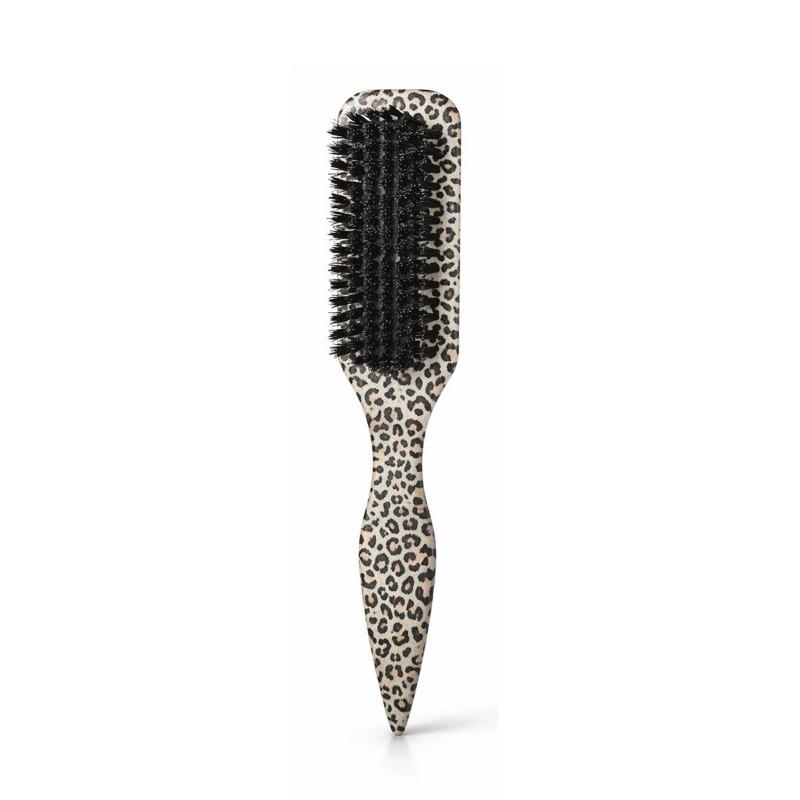 Men Leopard Print Beard Styling Brush Hairdressing Pointed Tail Plastic Cleaning Comb