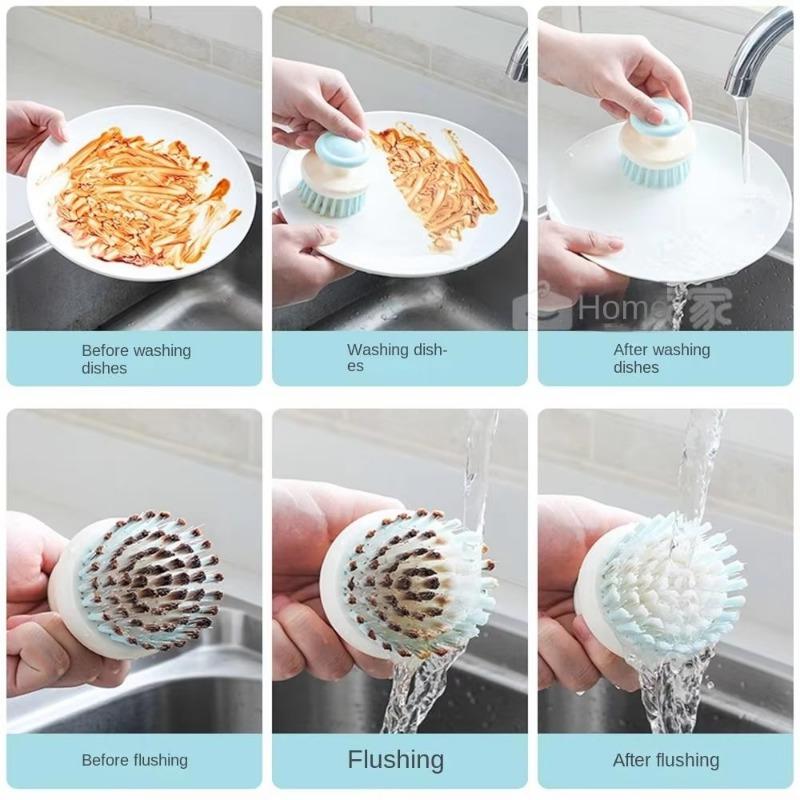 Pots for Sink Scrubber with Stiff Bristles Dish Scrub Brush with Handle Dish Brush Kitchen Multipurpose Scrub Brushes