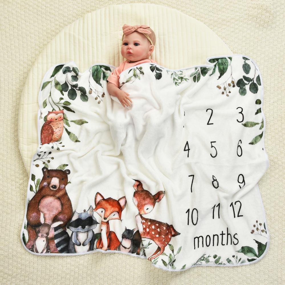 Baby Meilenstein Foto Flanelldecke - Gemütliche Foto- & Kuscheldecke