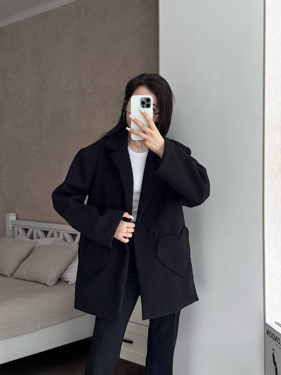 

2025 Autumn/Winter European & American Solid Color Woolen Lapel Coat - Women s Casual Niche Fashion S чорний