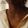 EManco 14k Gold PVD Plated Hypoallergenic Stainless Steel Heart Link Chain Necklace Jewelry Women