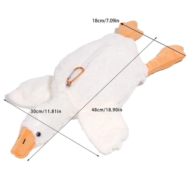 Bello Astuccio Animali Astuccio Peluche Astuccio per Penne Borsa per Penne Tasca per Penne Astuccio a Forma di Oche Cartone Animato per Bambini Ragazze
