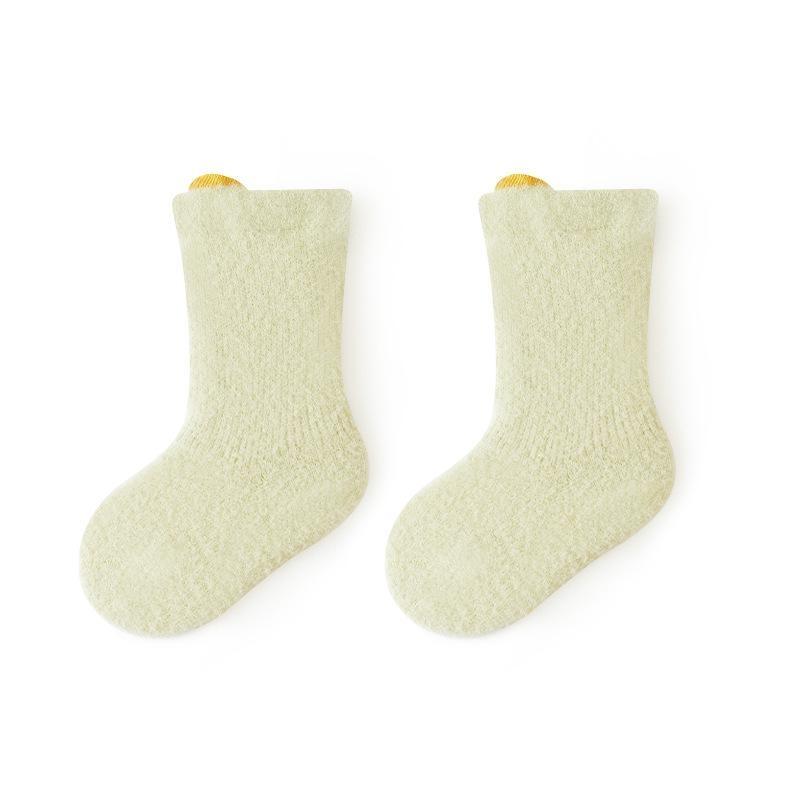 Baby Thickened Terry Socks For Girls Boys  Autumn Winter Newborn Warm Boneless Sock Cute Ear Candy Color Stockings 0-5Years