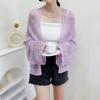 Sheer Crochet Knit Cardigan for Women Cover Up Long Sleeve Open Front Sweater Casual Knitwear Beach Outfit