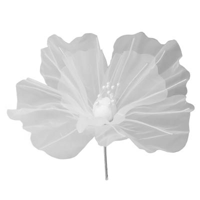 Fiore di garza Diametro 19,7 pollici Colori morbidi e brillanti Leggero Riutilizzabile Fiore di organza artigianale per