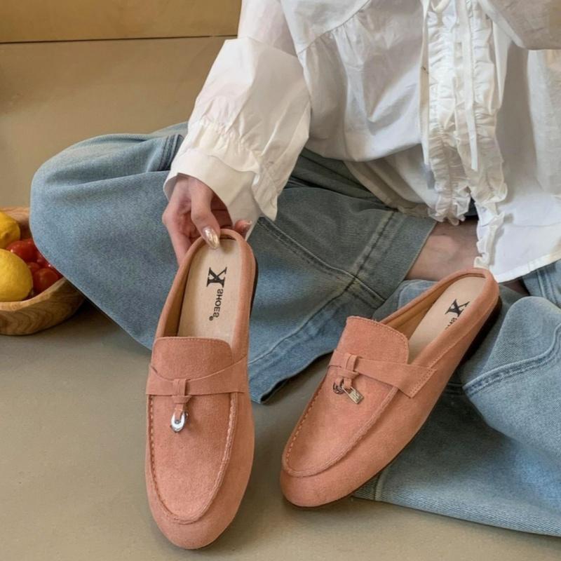 Fashion Summer New Style Slippers 2025 Fashion Elegant Versatile Trend Soft Soled Women Slippers Cow Leather Mules Slippers Lady Sandals