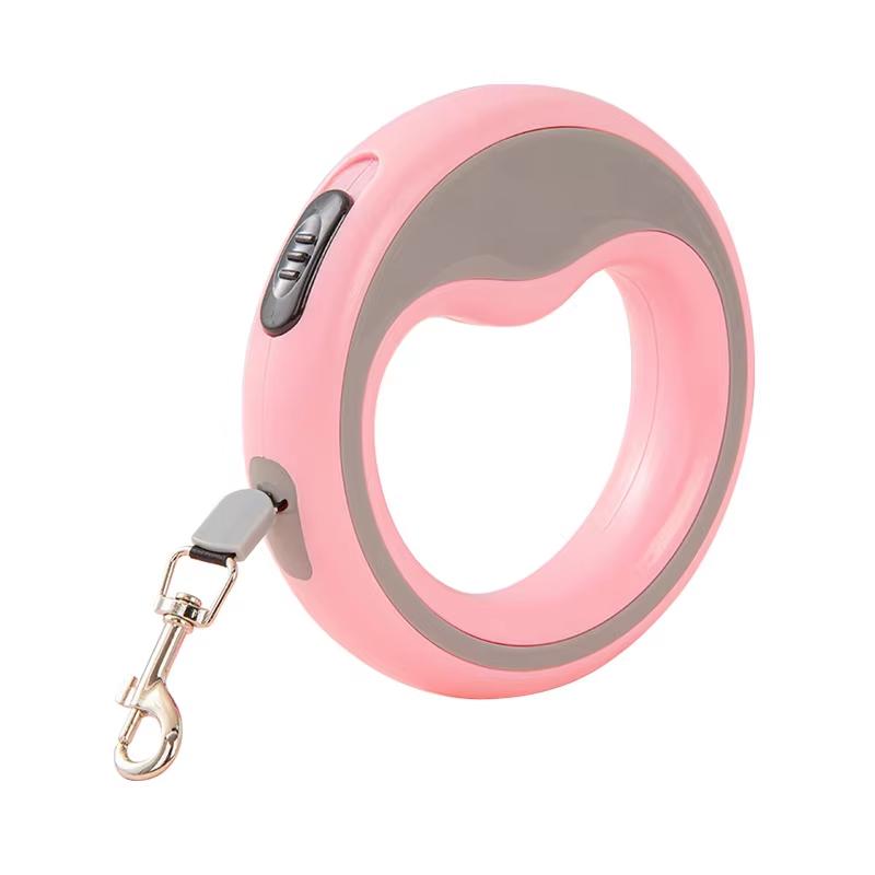 Retractable Dog Lead Heavy-Duty Extendable Dog Leads Strong Nylon Tape Leash One-Handed Brake  Lock Tangle-Free Design for Small