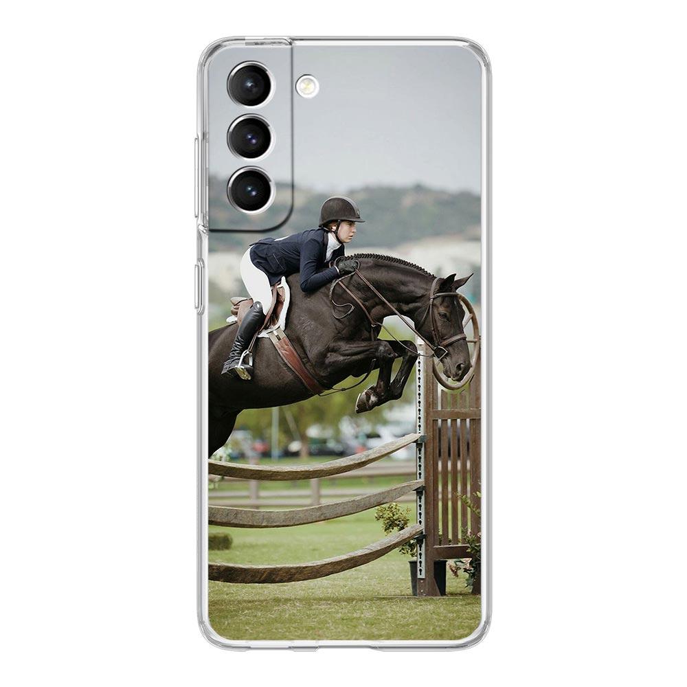Competition Equestrian Horse Phone Case For Samsung Galaxy S25 S24 Plus S23 FE S22 S21 S20 Ultra 5G S10 S10E Soft Clear Cover