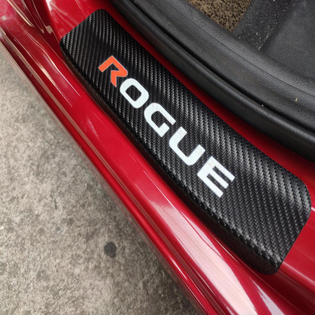 White COOL KEYER 4Pcs Carbon Fiber Leather Car Door Sill Threshold Stickers Compatible with Nissan Rogue White COOL KEYER 4Pcs Carbon Fiber Leather Car Door Sill Threshold Stickers Compatible with Nissan Rogue