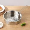 Universal 304 Stainless Steel Steamer Basket with Small and Large Holes, Non-Magnetic, Thickened for Household Rice Cookers.