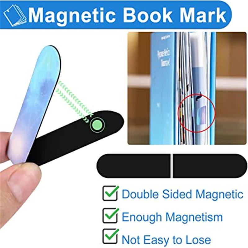 12 szt. Zakładka magnetyczna Różne wzory gwiaździstego nieba Znakomity wygląd Lekki Przenośny