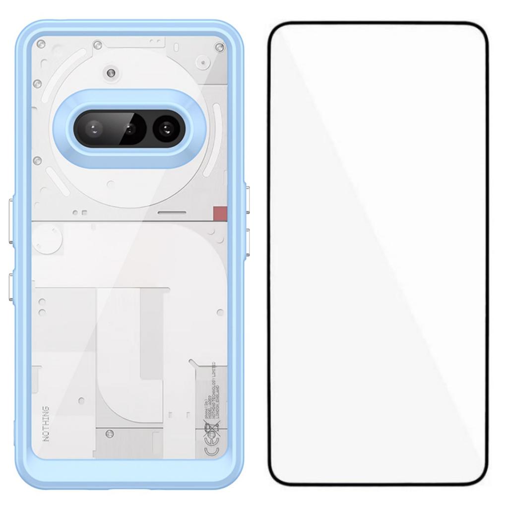 Telefon za nic (3a) Pouzdro na telefon WANLONFENG řady XC TPU Akrylový kryt s tvrzeným sklem (Velký otvor pro objektiv)