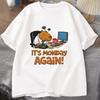 2026 Funny Capybara Its Monday Again Print Tshirt Unisex Unisex Loose Short Sleeve Round Fashion Casual Unisex Unisex Oversize Tshirt