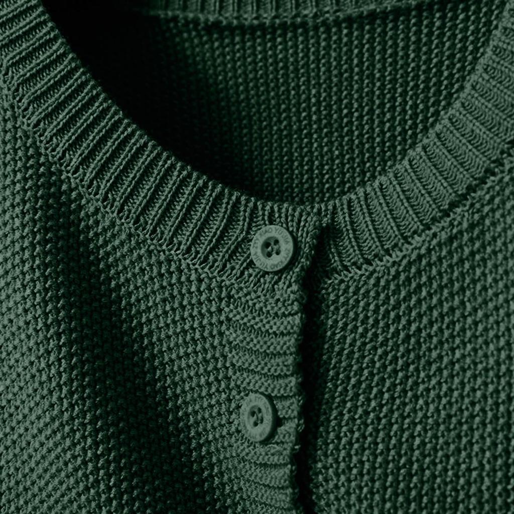 Women's Fashion Casual Solid Color Knitted Cardigan Coat Loose Casual Long Sleeve Sweater Coat