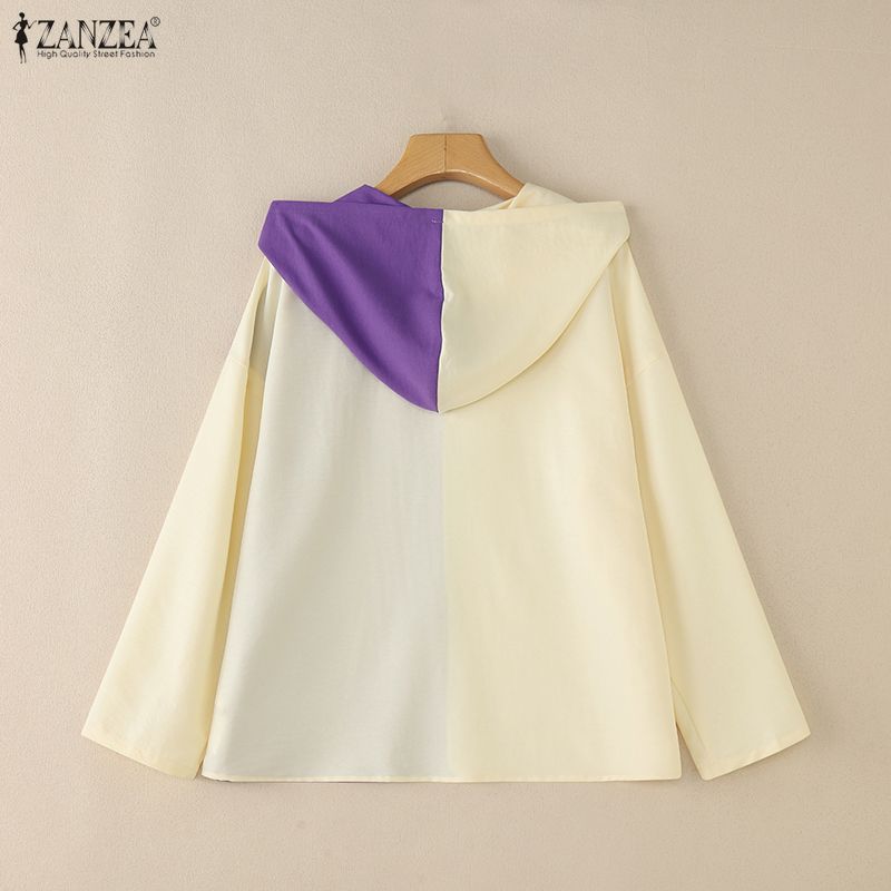 ZANZEA Women Casual Hoodies Loose Long Sleeve Blouse