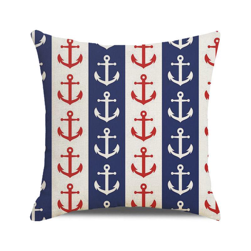 Watercolor sailing-themed sailboat Digital printing short plush pillow covers for car sofa office cushion cover home goods