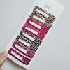 8Pcs/set Leopard Print Hair Clips for Women Girls Vintage Geometric Star BB Clips Bangs Hairpins Barrettes Hair Accessories Set