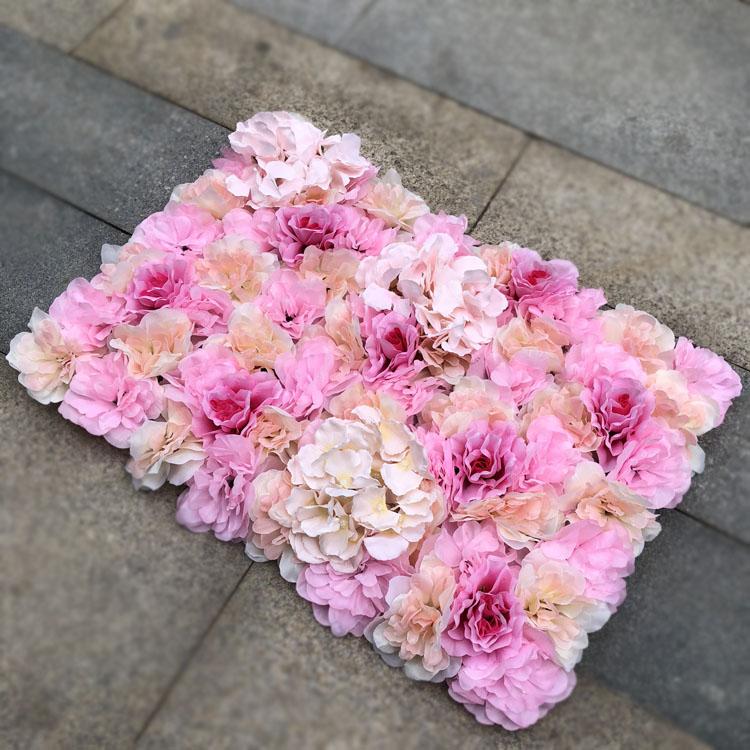 Silk Rose Flower Wall Home Decor Champagne Artificial Flower for Wedding Decoration Flower Wall Romantic Wedding Backdrop Decor