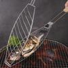 Roasting Fish Grilling Basket Vegetable with Folding Handle DIY Flexible Nonstick Outdoor Barbecue Tool Portable Burger Mesh BBQ