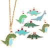 6pcs/lot Alloy Enamel Dinosaur Charms Colorful Cute Animal Charms Pendants For DIY Jewelry Making Necklace Keychain Accessories