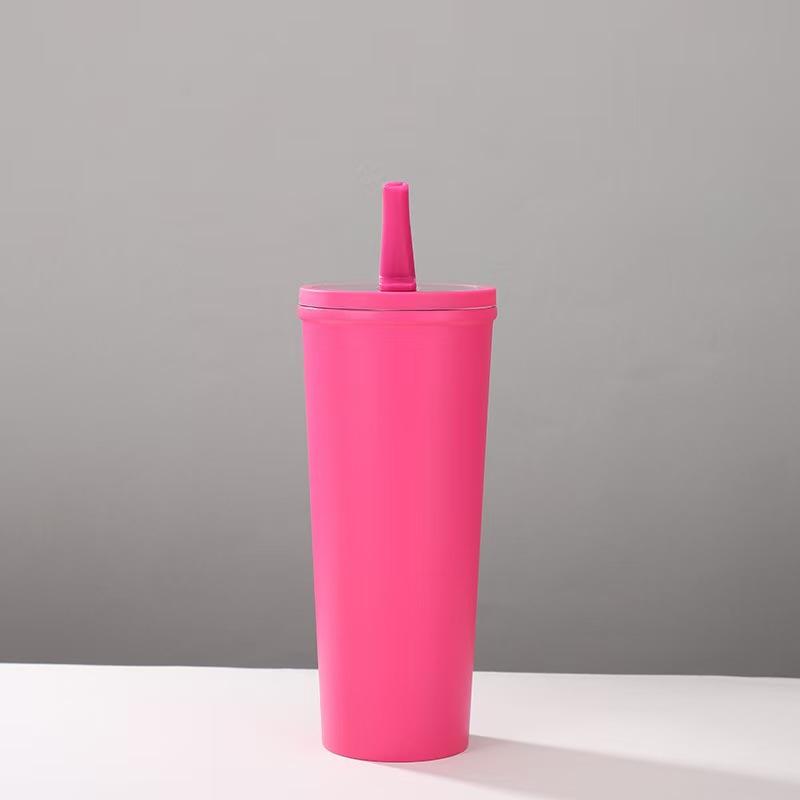 Thick Insulated Stainless Steel Water Bottle, Leak-Proof Design, Foldable Straw Lid, Suitable for Cold & Hot Drinks, Simple Fashion
