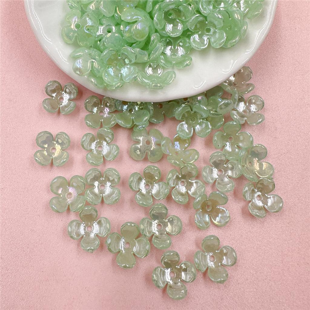 Small 10mm DIY Hairpin Earring Accessories 80pcs Handmade Materials Petal Loose Beads Acrylic Fashion Antique Bright Face Jewelry