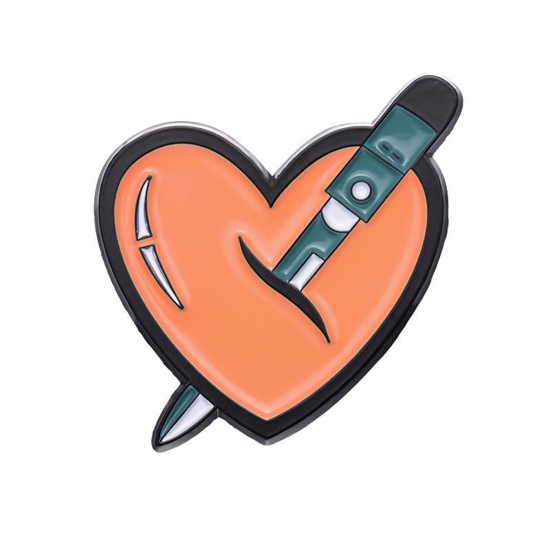 Unique Halloween Skeleton Heart Cup Butterfly Pin Badge For Festive Decoration