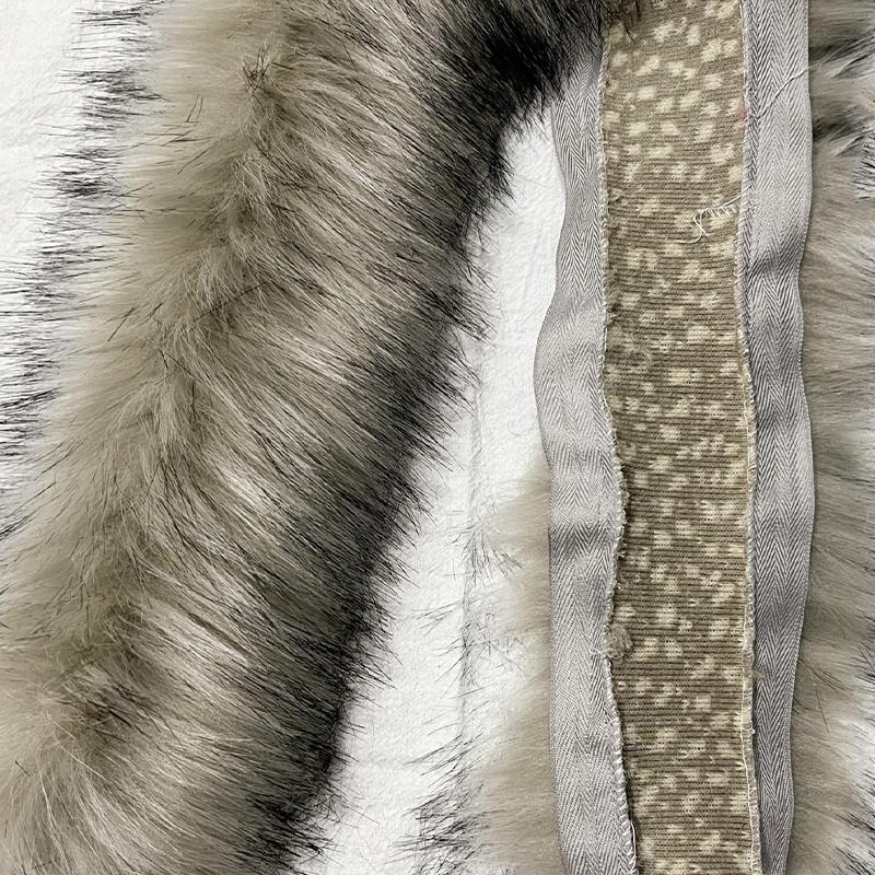 1m Imitation Waschbärfell Spitze DIY Pelzkragen Spitze für Schal Hut Mantel Nähen Bekleidungszubehör Mode Pelzbesetzte Dekoration
