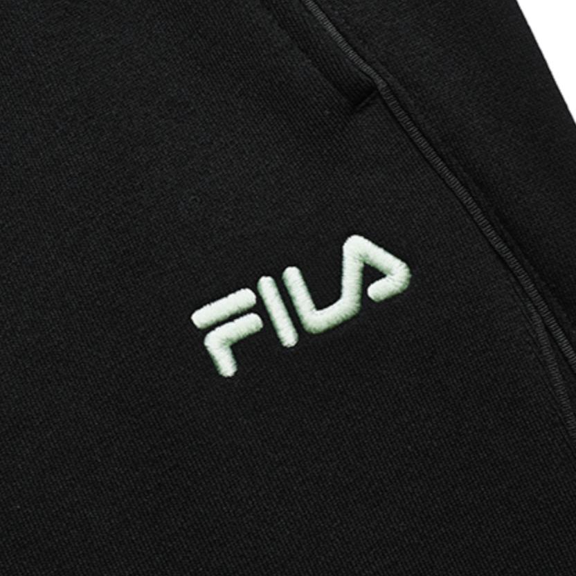 New FILA Knitted Sweatpants Women's Jet Black F11W248608FBK