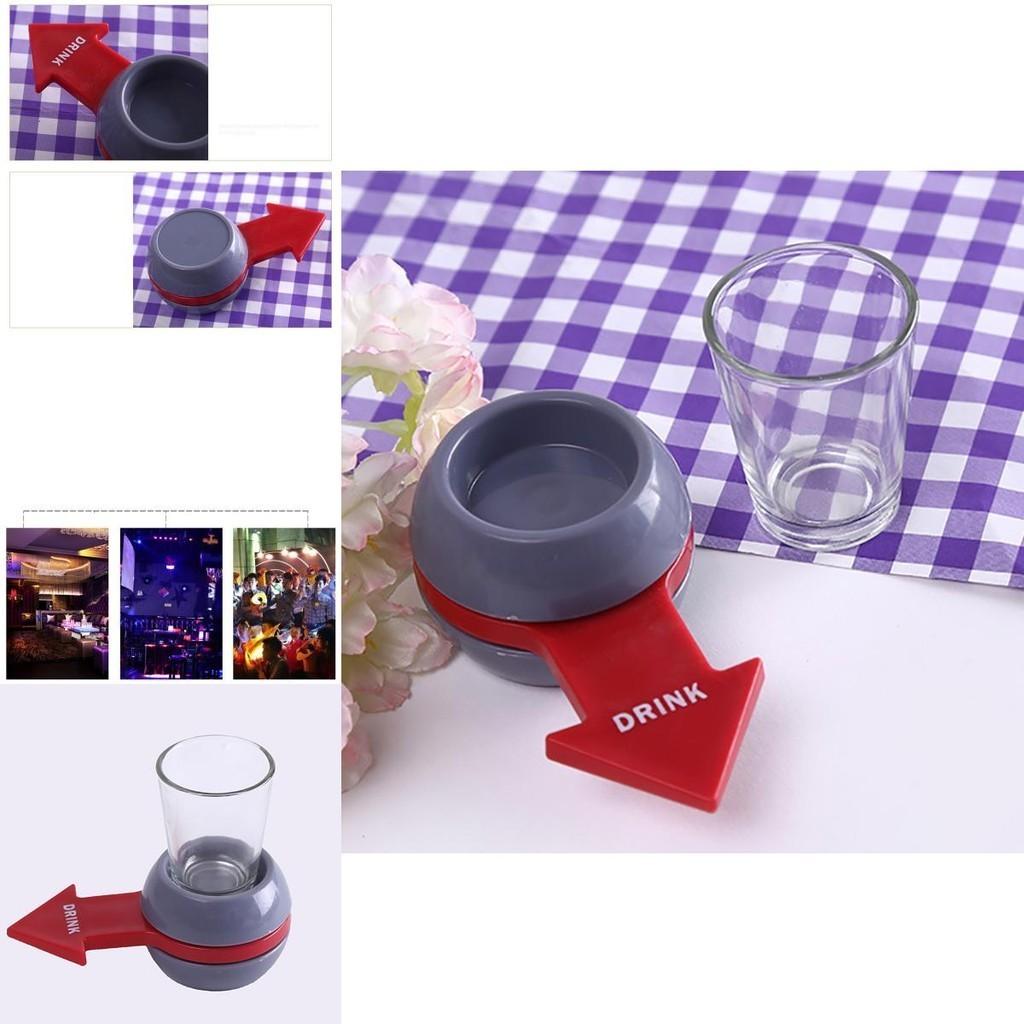 Aufregendes Spin the Shot Trinkspiel mit buntem Pfeil-Design
