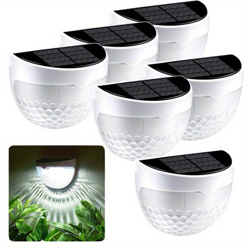 6PCs 6LED Solar Staircase Lights Waterproof Wall Lights Balcony Garden Steps Night Light for Outdoor Garden Boundary Patio Light