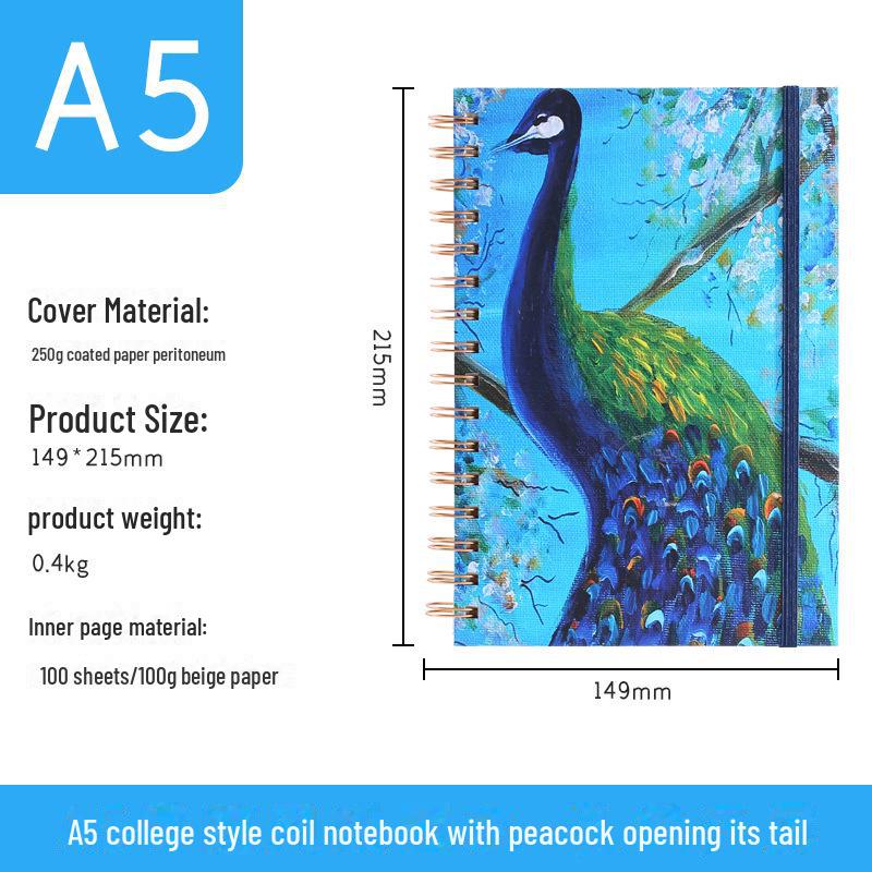 A5I High-Value Student Oil Painting Notebook: B5 Side-Flip with Horizontal Lines and Blank Pages