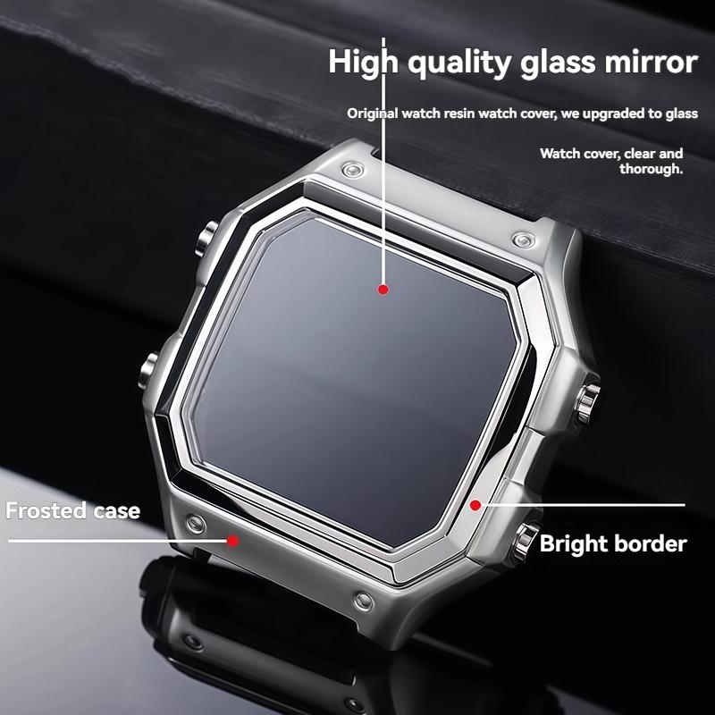 Upgrade All Metal Case Fashion For Casio AE1200 Mod Kit Modified 3299 AE-1200 Bezel Strap Stainless Steel Watch Band Accessories