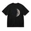 Men's Trend Classic T-Shirt Lunar Surface Black and Grey Design Printed Tee