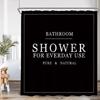 Motivational Quote Words Modern Shower Curtain Flowers Butterfly Art Aesthetic Bathroom Decor Polyester Fabric Bathtub Curtain