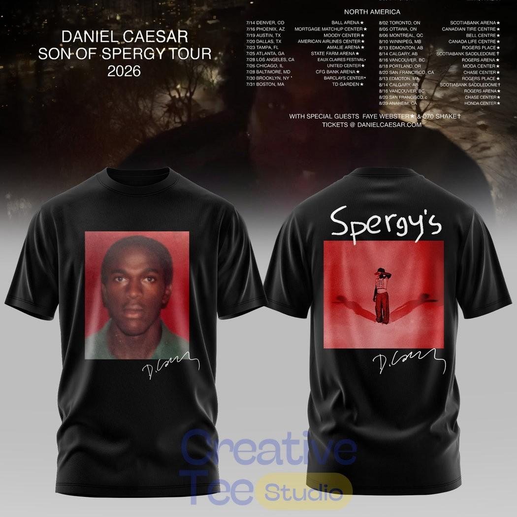 Daniel Caesar – “Son of Spergy” 2026 Tour T-Shirt Black Cotton CL719 M