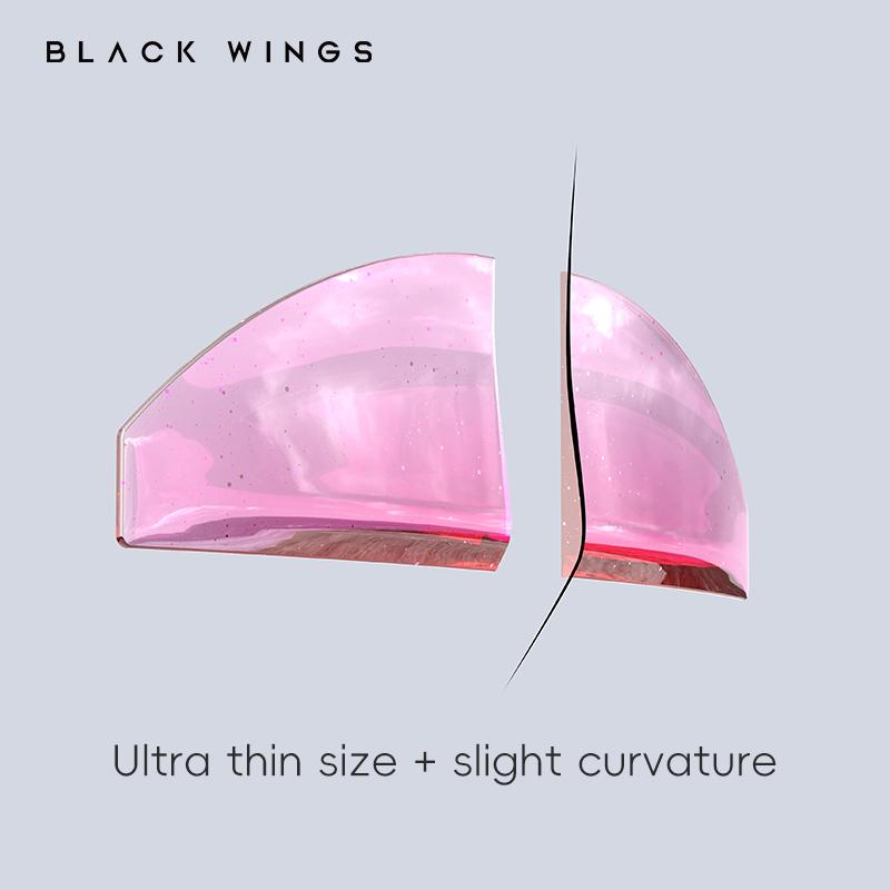 BLACKWINGS 1 Pair Eyelash Perm Silicone Pads, Curling Pads for Lash Lift, with Size Guide Chart, Hypoallergenic Reusable Accessories