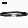 Adjustable Womens Versatile Belt Unique Pu Material Double Circle Buckle Perfect For Casual Or Wear Formal