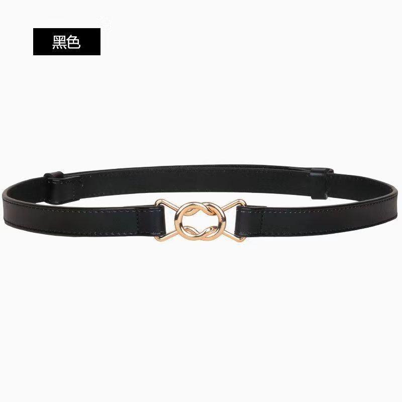 Adjustable Womens Versatile Belt Unique Pu Material Double Circle Buckle Perfect For Casual Or Wear Formal