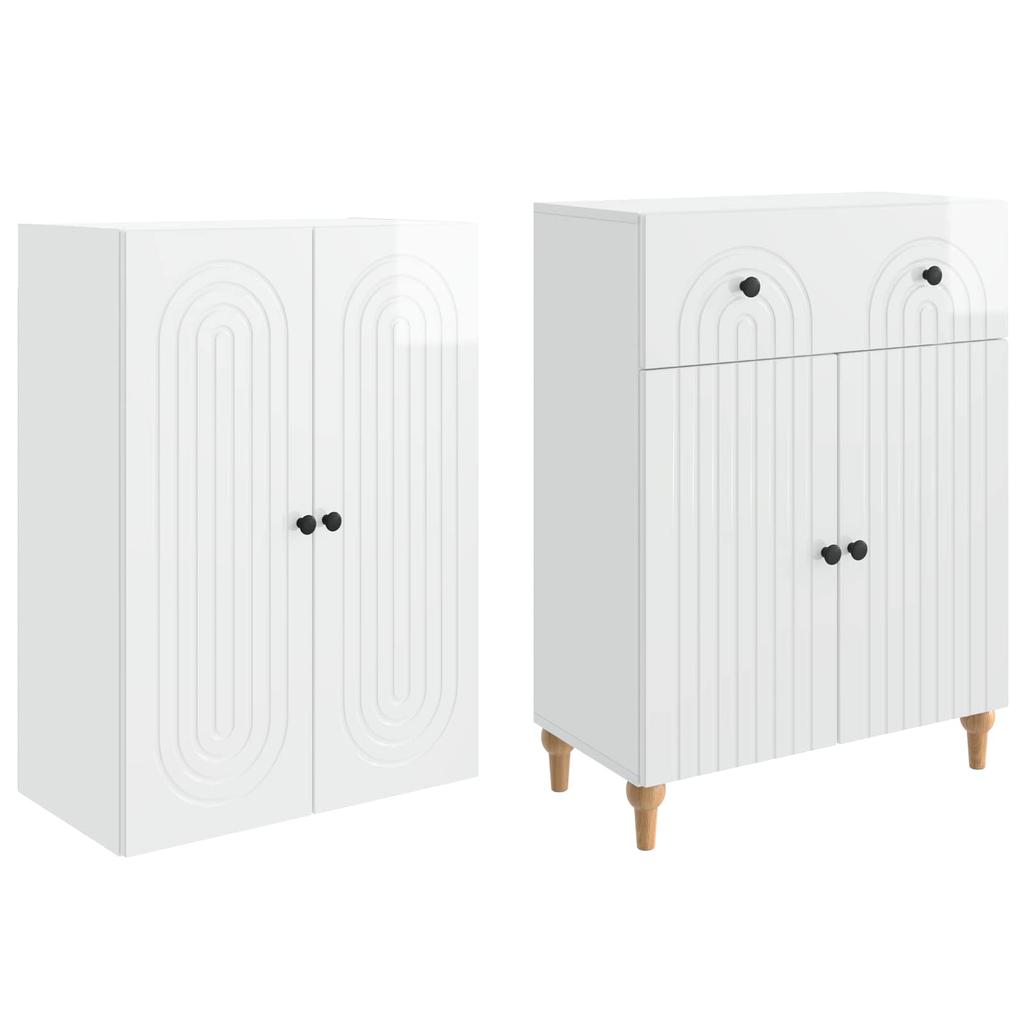 Cabinet Set 2 pcs 66 x 34.5 x 90 cm Particle Board