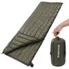 OUTREVO Down Sleeping Bag, Envelope Type, Lightweight, 400g Goose Down, Can Be Connected for Two People, Compact Sleeping Bag (Olive)