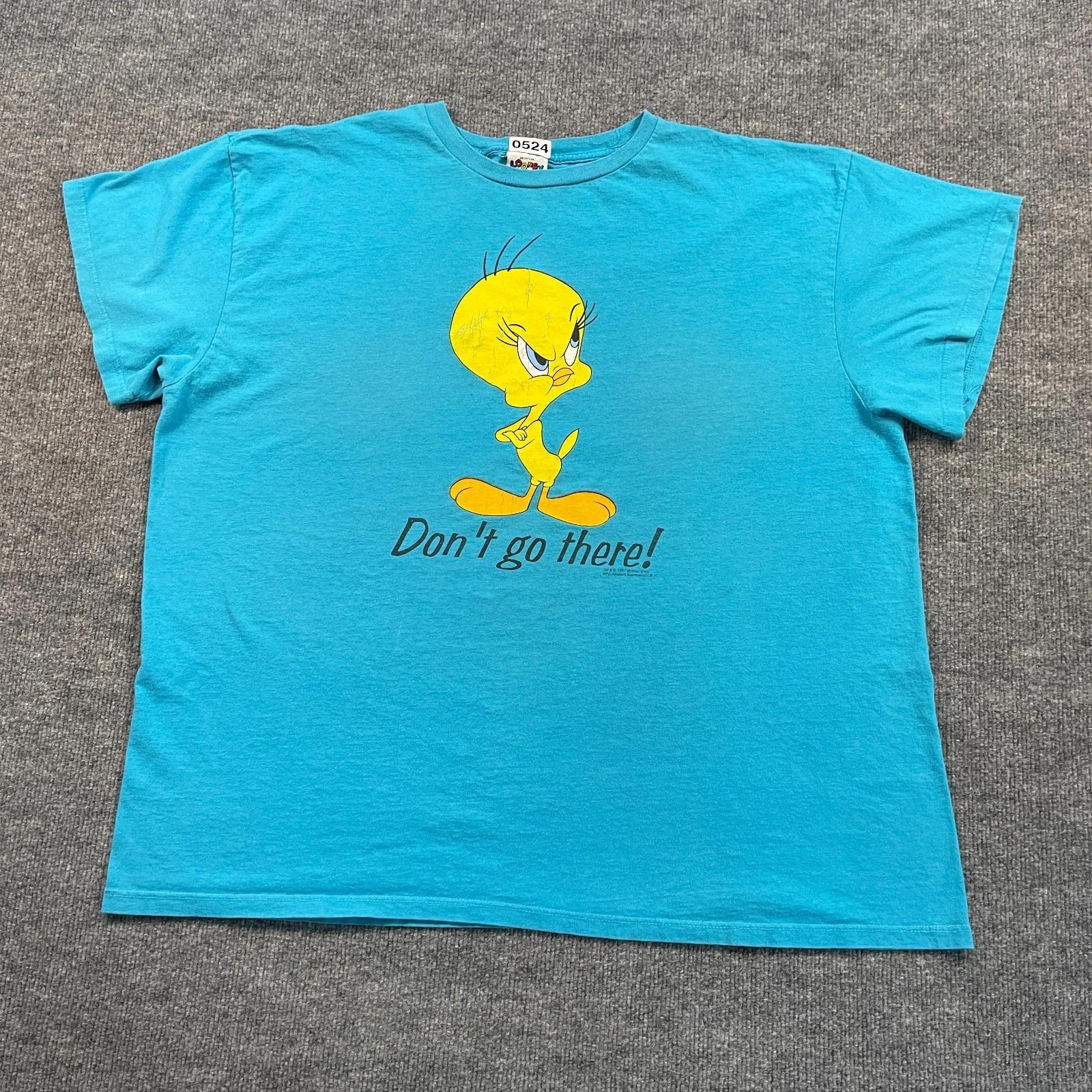 

Vintage 1997 Looney-Tunes Tweety Bird Attitude Shirt 2XL 27x28 Don t-Go-There XL